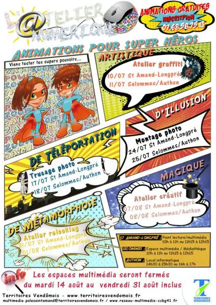 Animations multimédias juillet aout 2018