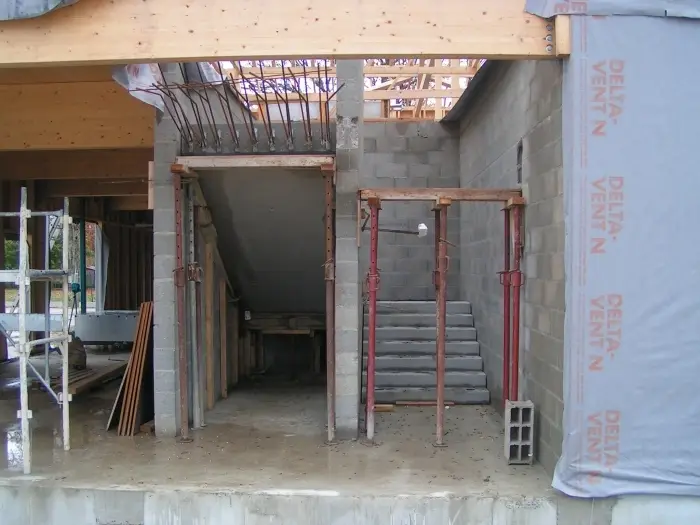 Installation des escaliers
